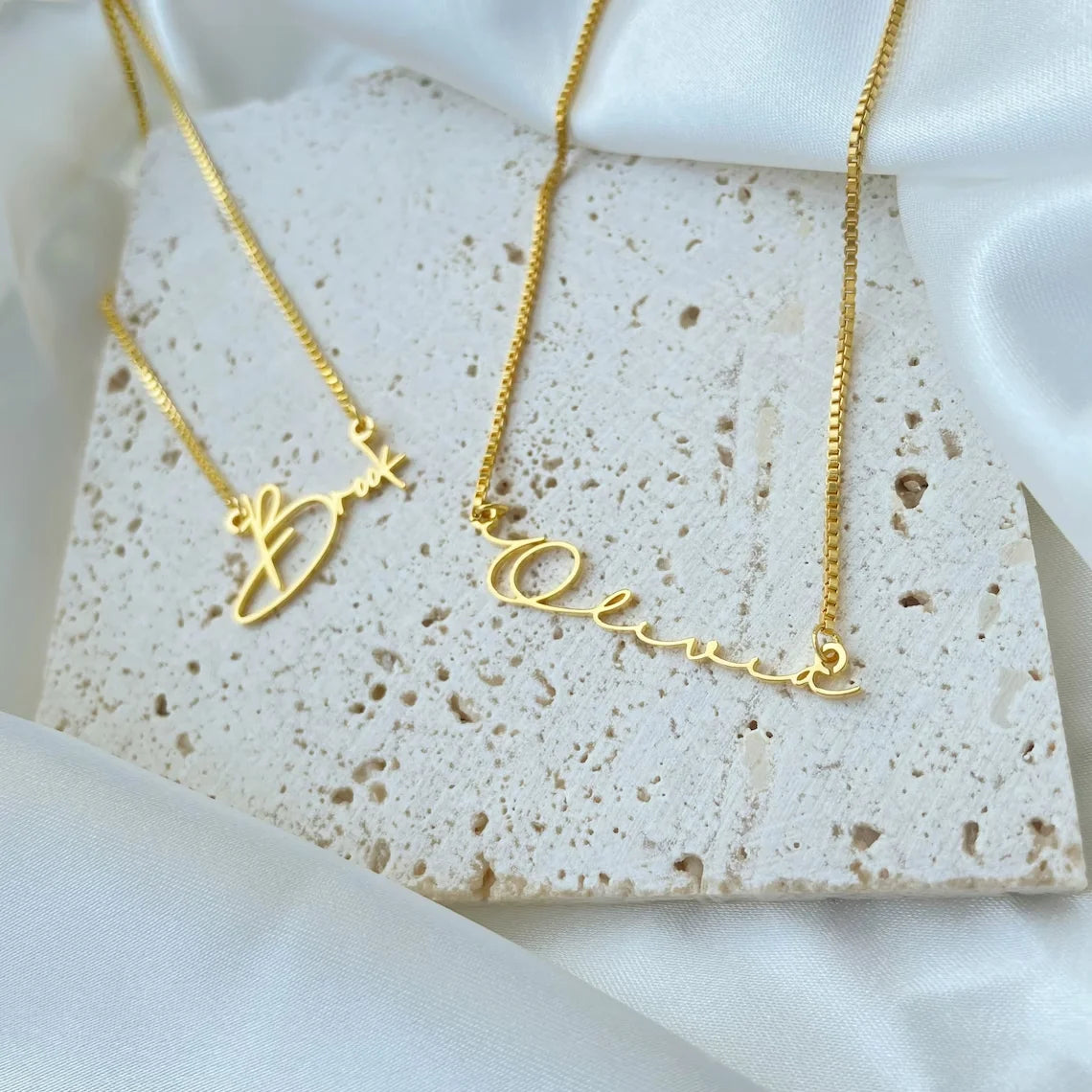 Personalised Gold Name Necklace with Box