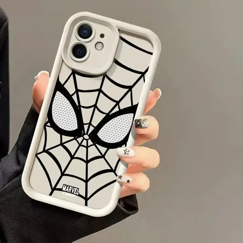 Cool Spider Man Plain Multistep TPU Soft Silicone Phone Case For iPhone 11 12 13 14 15 Pro Max X XS Max XR 8 7 Plus SE2020 Cover