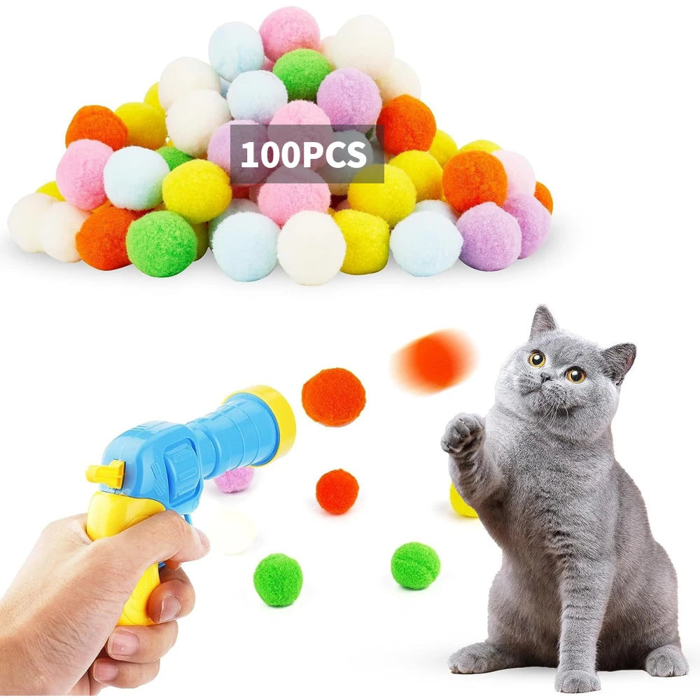 Plush Ball Shooting Gun For  Kittens- Buy 1 Get 1 Free