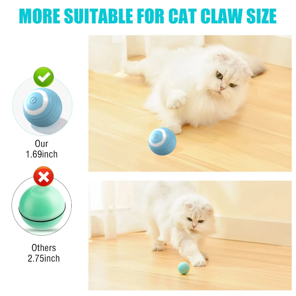 Interactive Cat  Automatic Rotating Rolling Ball