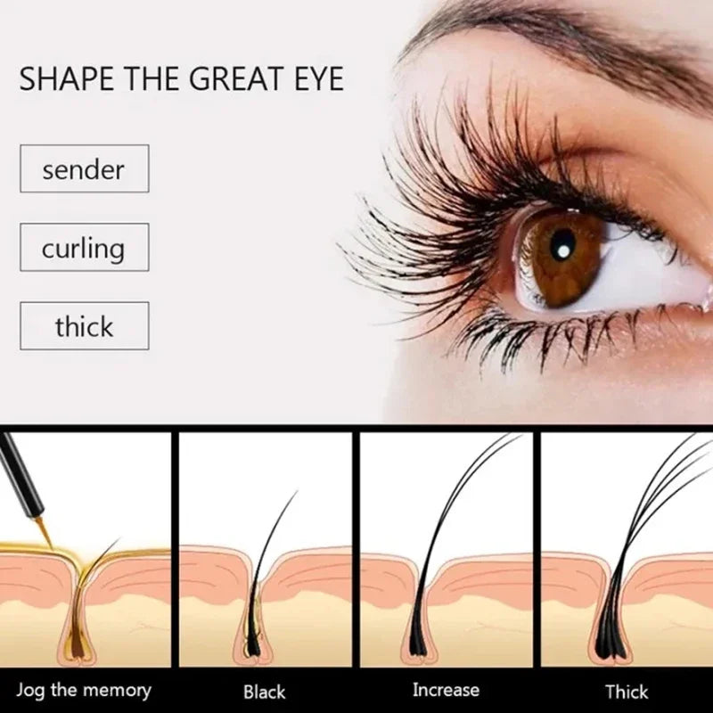 Eyelash Growth Serum Enhancer Treatment Eyelash Growth Powerful Makeup Lengthening Thicker Lashes Natural Curling Lash Lifting