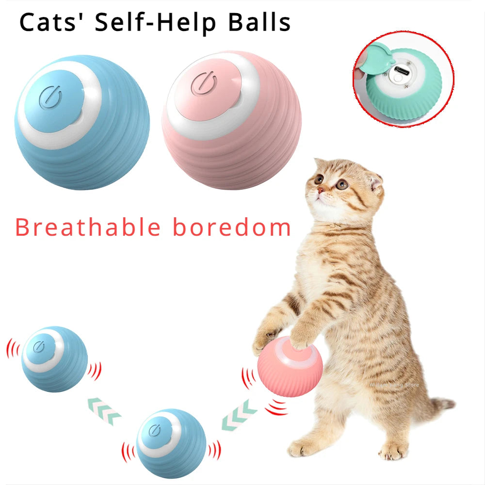 Interactive Cat  Automatic Rotating Rolling Ball