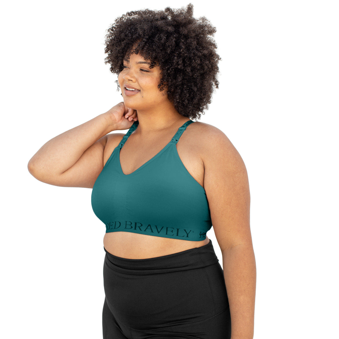 Sublime® Hands-Free Pumping & Nursing Sports Bra | Teal