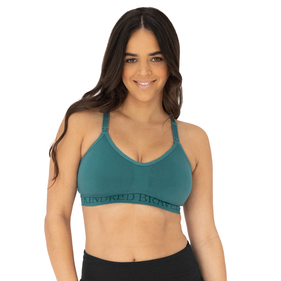 Sublime® Hands-Free Pumping & Nursing Sports Bra | Teal