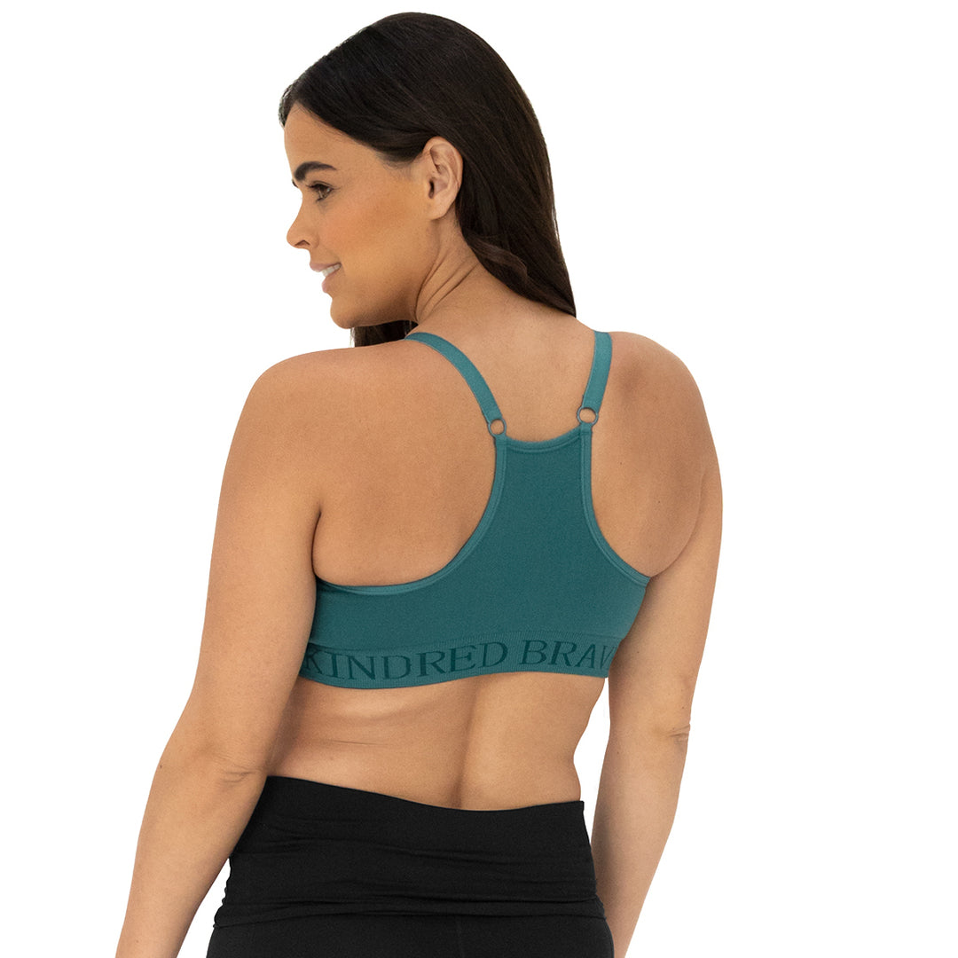 Sublime® Hands-Free Pumping & Nursing Sports Bra | Teal