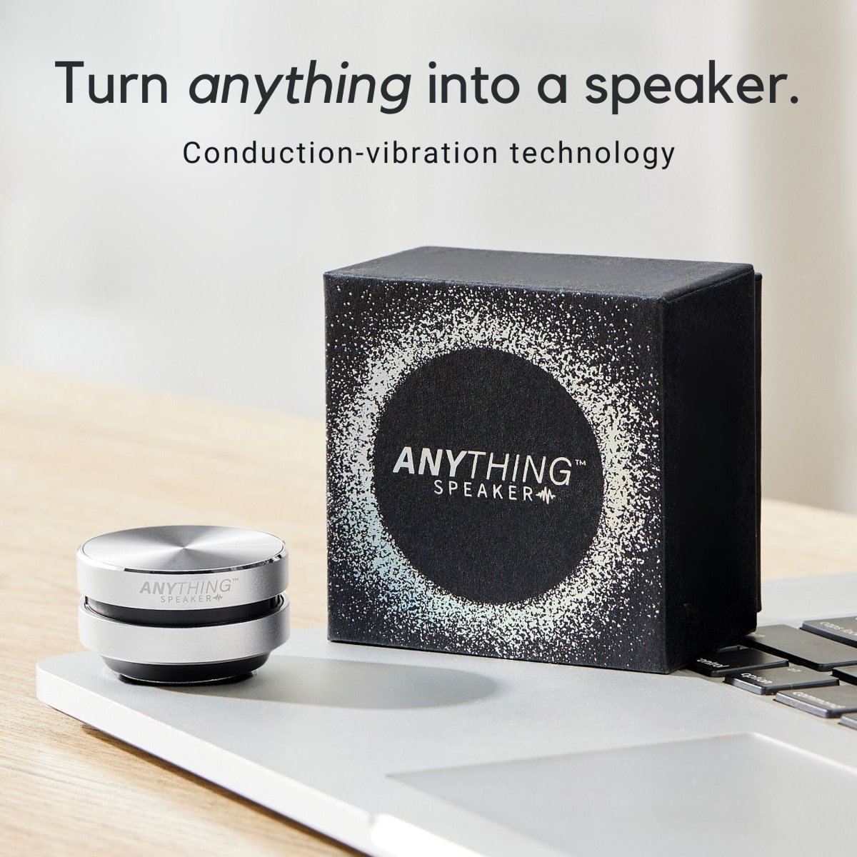 Turn Anything Into A Speaker! Bluetooth, Portable, Vibration-Powered Sound